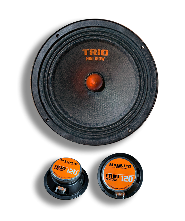 woofer trio mini 6 polegadas 120w