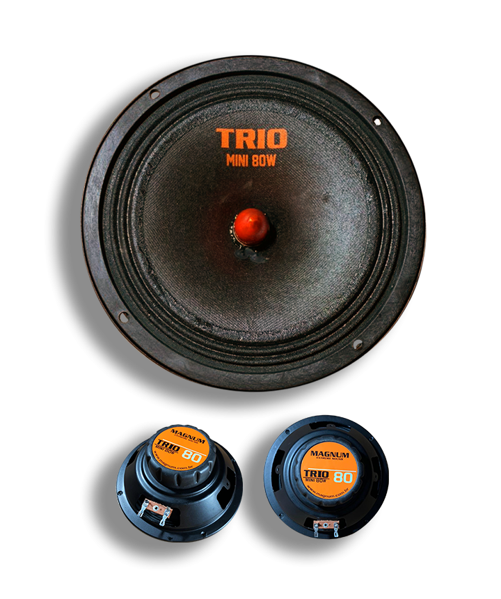 woofer trio mini 6 polegadas 80w