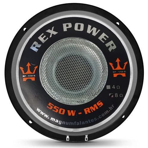 Woofer Magnum Rex Power RP-550 8 Polegadas 550W RMS 4 ou 8 Ohms Bobina Simples