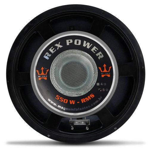 Woofer Magnum Rex Power 12 Polegadas 550W RMS 4 ou 8 Ohms Bobina Simples.